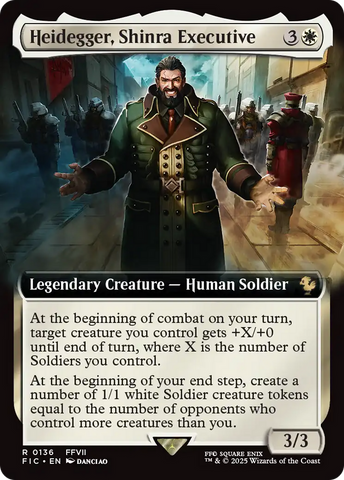 Heidegger, Shinra Executive (Extended Art) [FINAL FANTASY Commander]